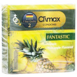 کاندوم ساده با مواد روان کننده و اسانس آناناس کلایمکس 3 عدد