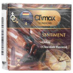 کاندوم ساده با مواد روان کننده و اسانس شکلات کلایمکس 3 عدد