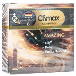 کاندوم ساده با مواد روان کننده و اسانس وانیل کلایمکس 3 عدد