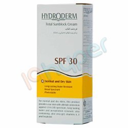 کرم ضد آفتاب برای پوستهای معمولی و خشک با SPF 30 هیدرودرم 50 میلی لیتر