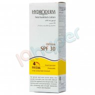 لوسیون ضد آفتاب فاقد چربی برای پوستهای چرب و جوشدار با SPF 30 هیدرودرم 50 گرم