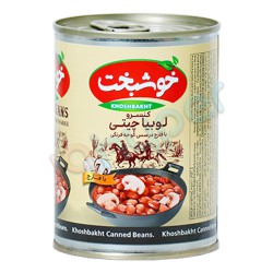 کنسرو لوبیا چیتی با قارچ خوشبخت 380 گرم