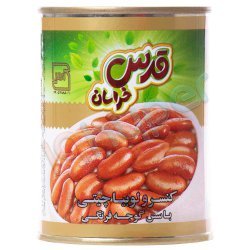 کنسرو لوبیا چیتی با سس گوجه فرنگی قدس خراسان 350 گرم