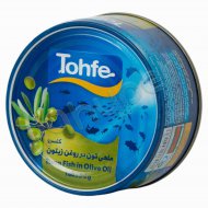 کنسرو ماهی تون در روغن زیتون تحفه 180 گرم