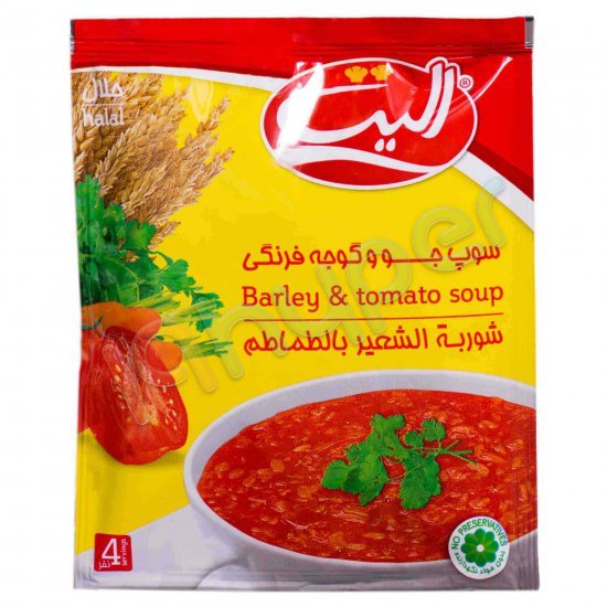 سوپ جو و گوجه فرنگی الیت 65 گرم
