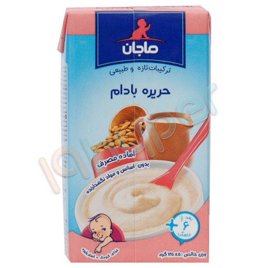 غذای کودک حریره بادام با شیر ماجان کاله 135 گرم