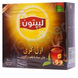 چای سیاه کیسه ای ارل گری با طعم برگاموت لیپتون 100 عدد