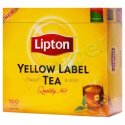 چای کیسه ای زرد نشان لیپتون 100 عدد