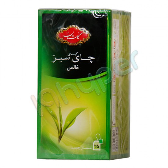 چای کیسه ای سبز خالص گلستان 25 عدد