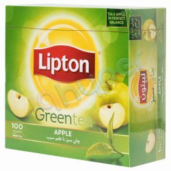 چای کیسه ای سبز با طعم سیب لیپتون 100 عدد