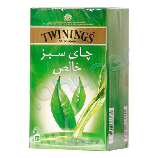چای سبز خالص کیسه ای توینینگز 20 عدد