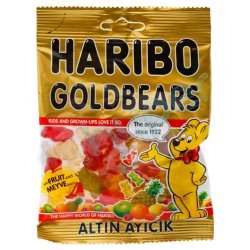 پاستیل میوه ای مدل خرس طلایی haribo وزن 80 گرم