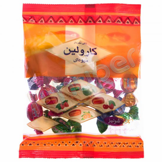 تافی مغزدار کارولین میوه ای شونیز 150 گرم